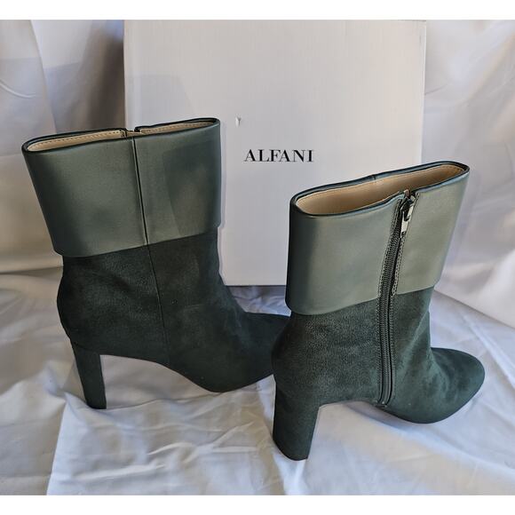 Alfani Women's Ajojo Fold-Over Cuffed Dress Booties - Pine - Picture 4 of 6